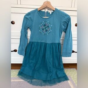 Garnet Hill girl large snowflake dress excellent condition